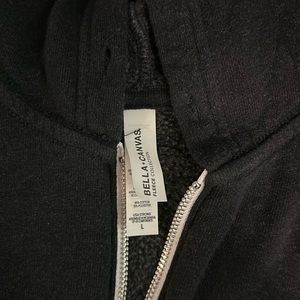 Bella and Canvas Black zip up Hoodie